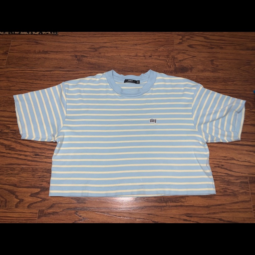 Obey baby blanket crop top